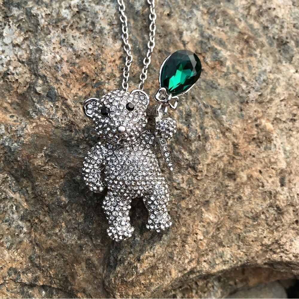 Teddy Bear Brooch/Pendant Necklace‎